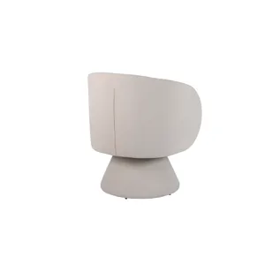 26.4\" Swivel Accent Chair Armchair, Round Barrel Chair In Fabric For Living Room Bedroom - Beige