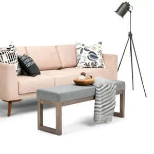 Milltown - Large Ottoman Bench - Grey
