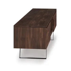 Lowry - 72" TV Media Stand - Distressed Charcoal Brown