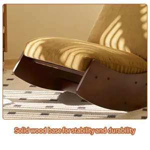 Comfortable Glider Rocking Chair, High-Quality Upholstery Glider Chair, Solid Wood Frame, Perfect Fo