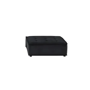 Anna - Velvet 6-Seater U-Shape Modular Sectional Sofa - Black