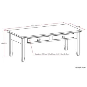 Artisan - Coffee Table - Russet Brown