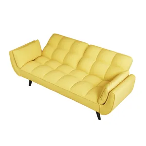 Sofa Soft Two Armrests Throw Pillow Pillow Comfortable Fit Apartment Bedroom Small Space - Yellow