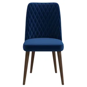 Katie - Mid-Century Modern Velvet Dining Chair (Set of 2) - Blue