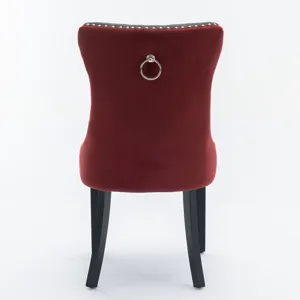 Nikki - Modern, High-End Tufted Solid Wood Contemporary PU And Velvet Upholstered Dining Chair With 