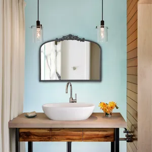 Classic Design Large Arch Mirror And Baroque Inspired Frame For Living Room Bathrrom Enterway Consol