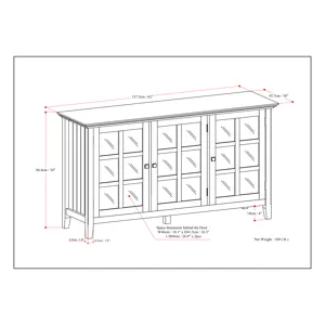 Acadian - Wide Storage Cabinet - Light Golden Brown