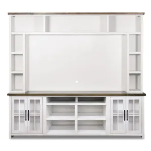 Hampton - 96" TV Stand - Jasmine Whitewash / Barnwood