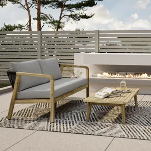 Palmetto - Outdoor Sofa - Stone Grey