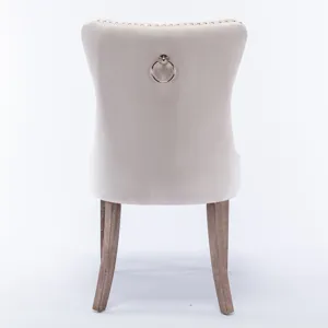 Nikki - Modern, High-End Tufted Solid Wood Contemporary Velvet Upholstered Dining Chair With Wood Le