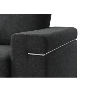 Gianna - Black Linen Fabric Arm Chair