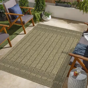 Earth - 7\'10\" X 10\'3\" Polypropylene, Indoor / Outdoor Area Rug - Jute / Black