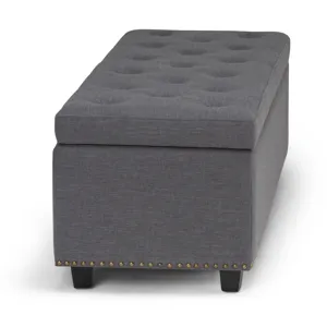 Hamilton - Storage Ottoman - Slate Grey