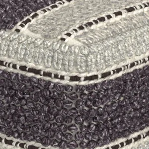 Grady - Square Pouf - Magenta / Natural