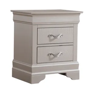 Lorana - G6500-N Nightstand - Silver Champagne
