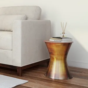 Kenton - Metal Side Table - Tarnished Brass
