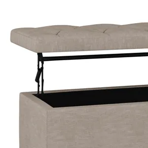 Hamilton - Lift Top Rectangular Storage Ottoman - Natural