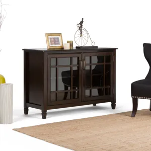 Connaught - Low Storage Cabinet - Dark Chestnut Brown