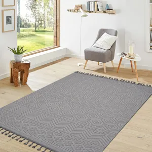 Guros - 4\' x 6\' Geometric Indoor / Outdoor Area Rug - White
