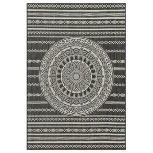 Sunshine - 2\'7\" X 7\'3\" Indoor / Outdoor, Area Rug - Anthracite - Polypropylene