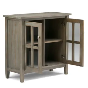 Warm Shaker - Low Storage Cabinet - Distressed Grey
