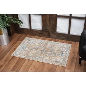 Noble - GC_GEN7008 Gold 2\' x 3\' Area Rug