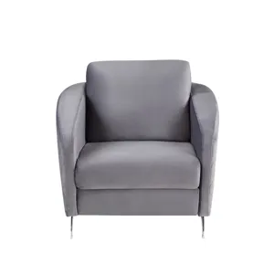 Sofia - Velvet Modern Chic Accent Armchair - Gray