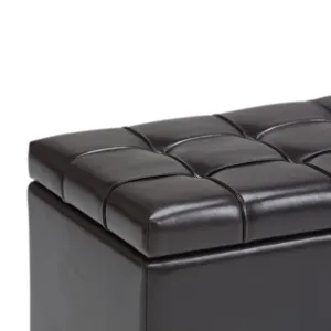 Sienna - Storage Ottoman Bench - Tanners Brown