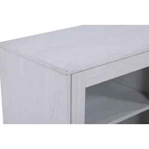 Summit - TV Stand Console With Fireplace - White Walnut Finish
