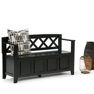 Amherst - Entryway Storage Bench - Black