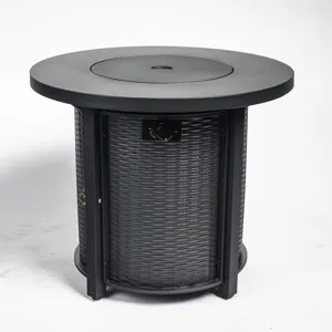 30\" Propane Round Fire Table 40000Btu Propane Fire Pit Table - Black