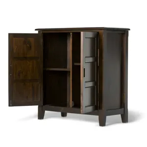 Burlington - Low Storage Cabinet - Mahogany Brown