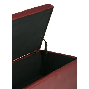 Avalon - Storage Ottoman Bench - Red