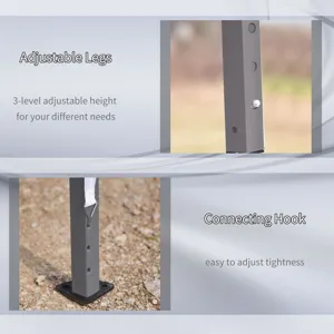 Outsunny - 10\' x 19.2\' Pop Up Canopy Tent, Heavy Duty Tent For Parties, Outdoor Instant Gazebo Sun