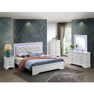 Lorana - G6590C-FB3 Full Bed - Silver Champagne
