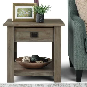 Monroe - End Table - Distressed Grey