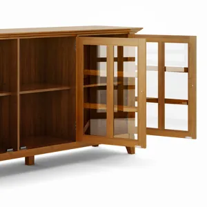 Acadian - Wide Storage Cabinet - Light Golden Brown