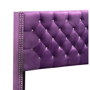 Julie - G1921-QB-UP Queen Upholstered Bed - Purple