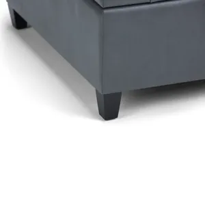 Harrison - Coffee Table Storage Ottoman - Stone Grey