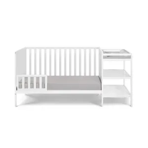 Palmer - 3-in-1 Convertible Crib / Changer Combo - White