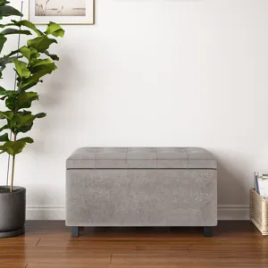 Cosmopolitan - Storage Ottoman - Distressed Grey Taupe