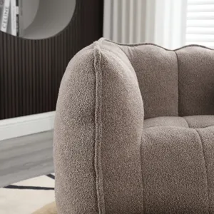 Soft Bean Bag Chair With High Resilient Foam (Chips) - Coffee