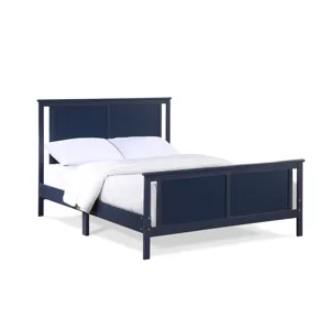 Connelly - Full Bed - Midnight Blue/Vintage Walnut