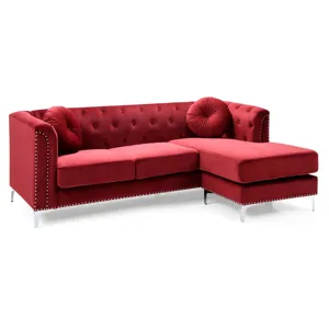 Pompano - G789B-SC Sofa Chaise (3 Boxes) - Burgundy