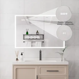 Bathroom Medicine Cabinet With Lights, 36×24\" LED Medicine Cabinet With Mirror, Double Door Lighted