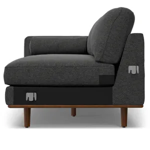 Morrison - Right Sectional Sofa - Charcoal Grey