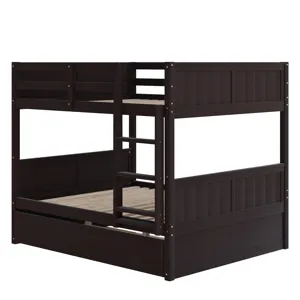 Full Over Full Bunk Bed With Twin Size Trundle - Espresso