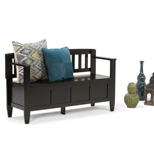 Brooklyn - Entryway Storage Bench - Coffee Brown