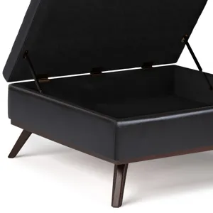 Owen - Square Coffee Table Storage Ottoman - Tanners Brown