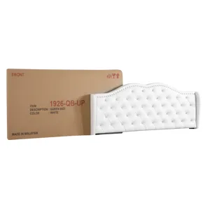 Joy - G1926-QB-UP Queen Upholstered Bed - White